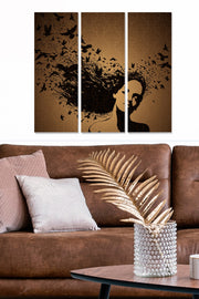 Quadro Decorativo em MDF Multicolor (Conjunto de 3) 70x50 cm – Ref. MDF9435280