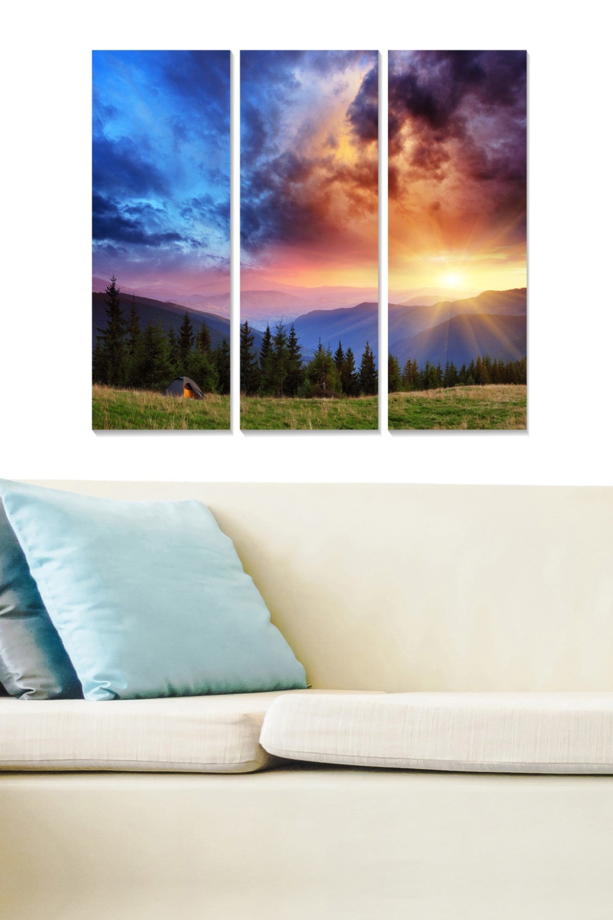 Quadro Decorativo em MDF Multicolor — Conjunto de 3 Peças, 70 x 50 cm (3 mm)