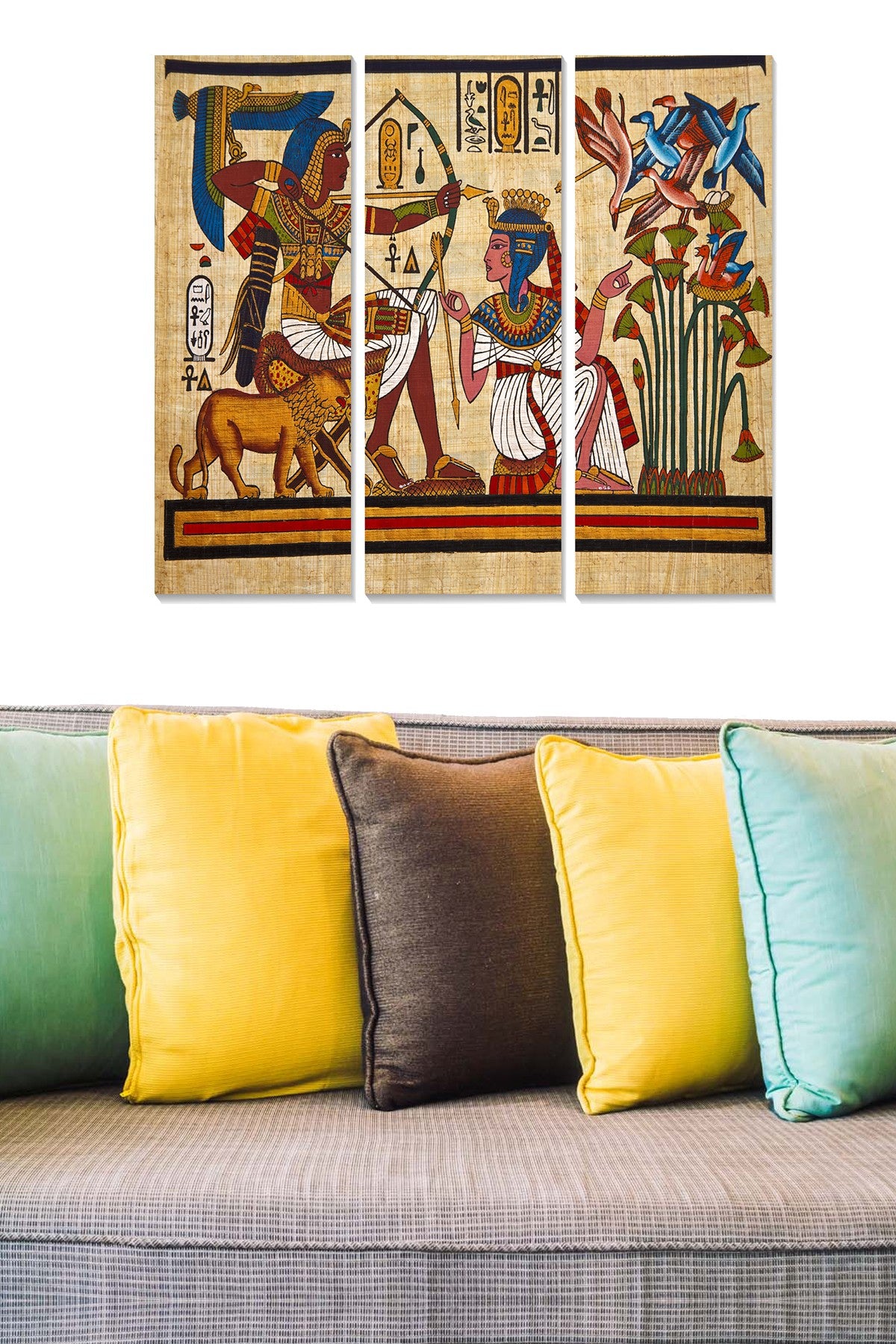 Quadro Decorativo em MDF Multicolor (3 Peças) – 20 x 50 cm cada | Total 70 x 50 cm | Espessura 3 mm