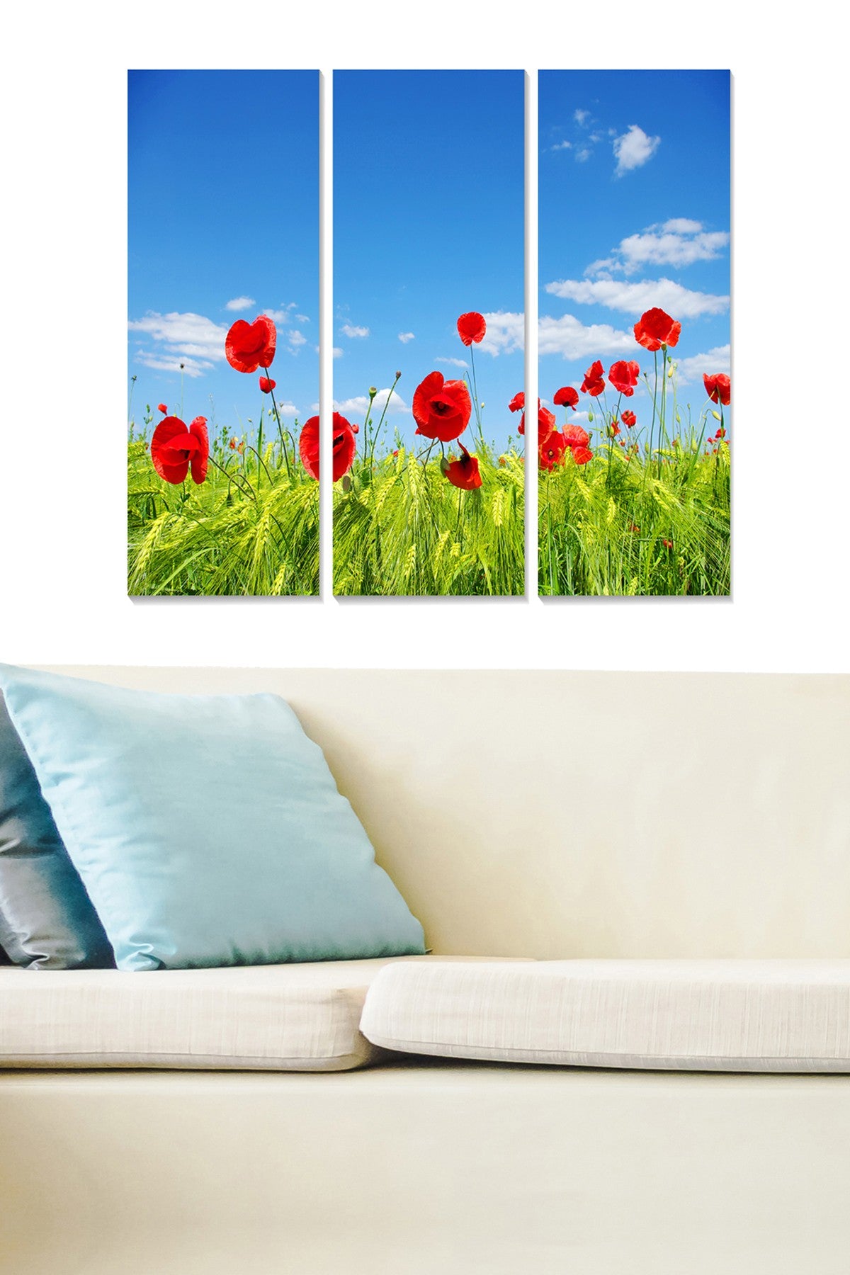 Conjunto de Quadros Decorativos em MDF Multicolor (3 Peças) – 20 x 50 cm cada, 70 x 50 cm total, 3 mm