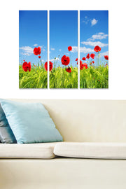 Conjunto de Quadros Decorativos em MDF Multicolor (3 Peças) – 20 x 50 cm cada, 70 x 50 cm total, 3 mm