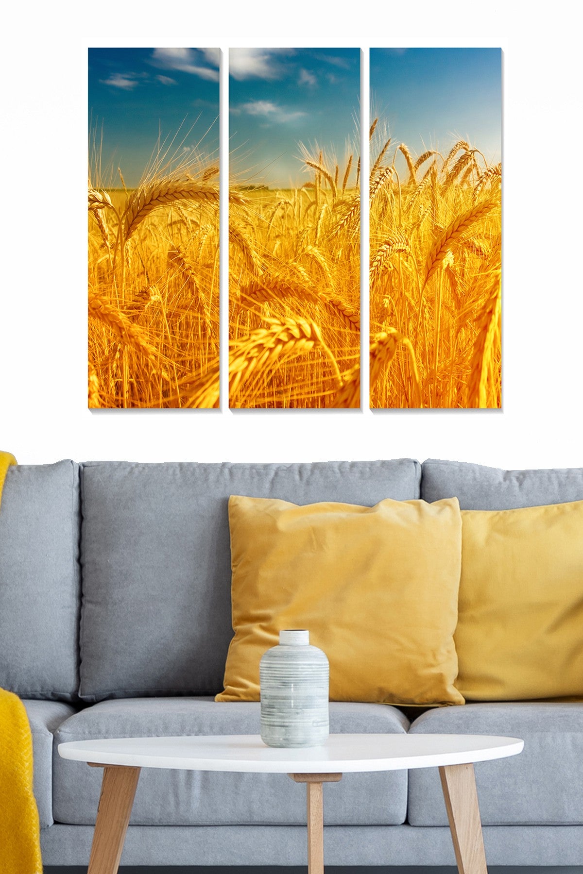 Conjunto de Quadros Decorativos em MDF (3 Peças) – Multicolor – 70 x 50 cm