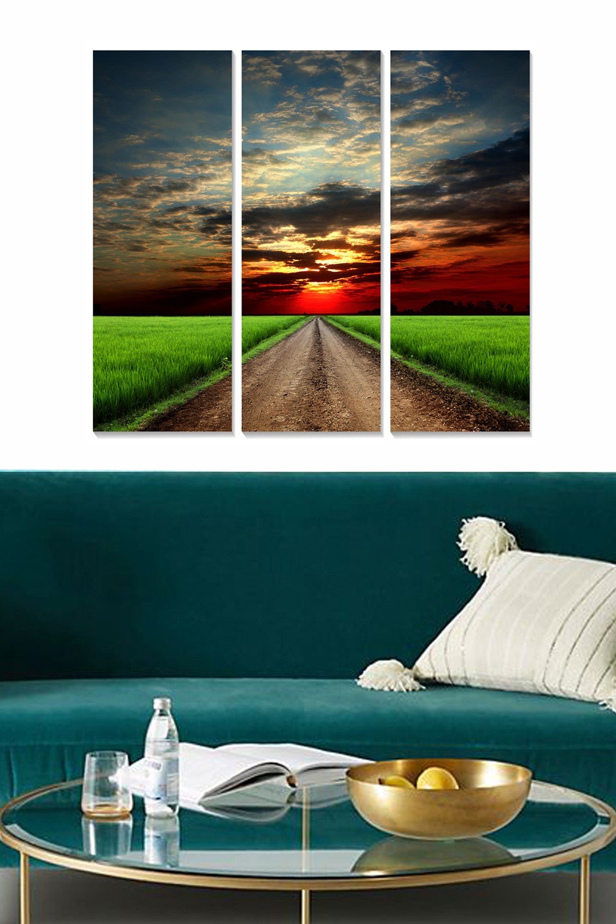 Conjunto de Quadros Decorativos em MDF (3 Peças) Multicolor – Total 70 x 50 cm, Espessura 3 mm