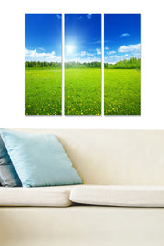 Quadro Decorativo em MDF Multicolor – Conjunto 3 Peças (20x50 cm cada), Tamanho Total 70x50 cm, 100% MDF 3 mm