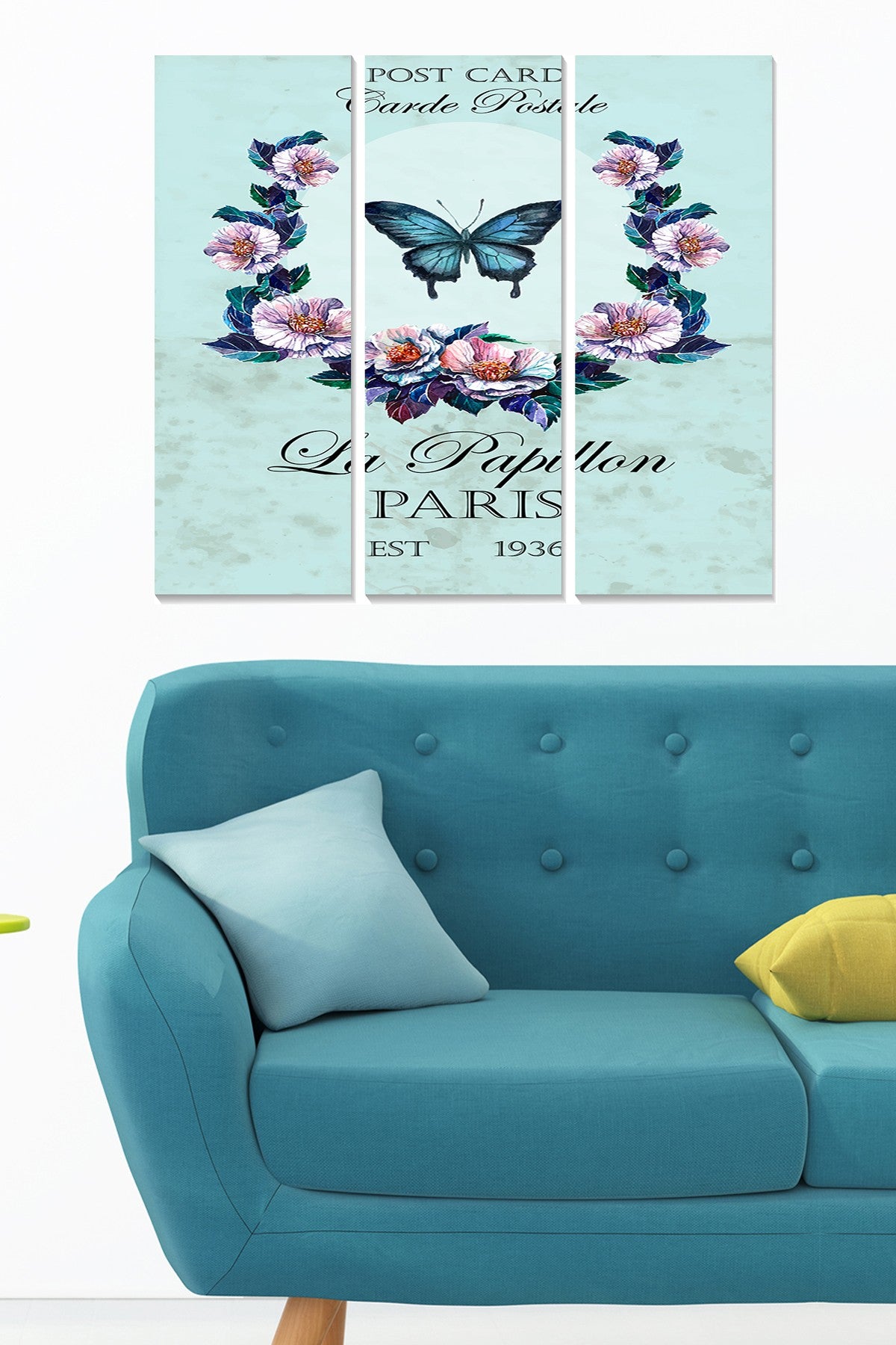 Quadro Decorativo em MDF Multicolorido — Conjunto de 3 Peças (20 x 50 cm cada; total 70 x 50 cm), Espessura 3 mm