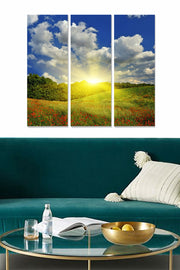 Quadro Decorativo em MDF Multicolor (Conjunto de 3 Peças) – 20 x 50 cm cada, 70 x 50 cm total