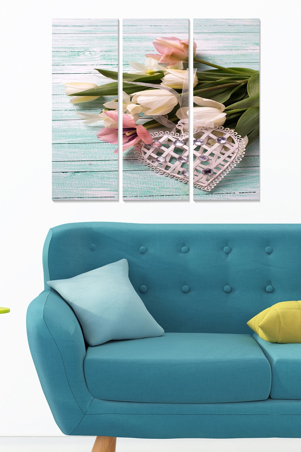 Quadro Decorativo em MDF Multicolor – Conjunto de 3 Peças (20x50 cm cada, total 70x50 cm) – MDF 3 mm – Ref. MDF9770190