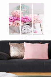 Quadro Decorativo Multicolor em MDF 3 mm – Conjunto de 3 Peças, 70x50 cm