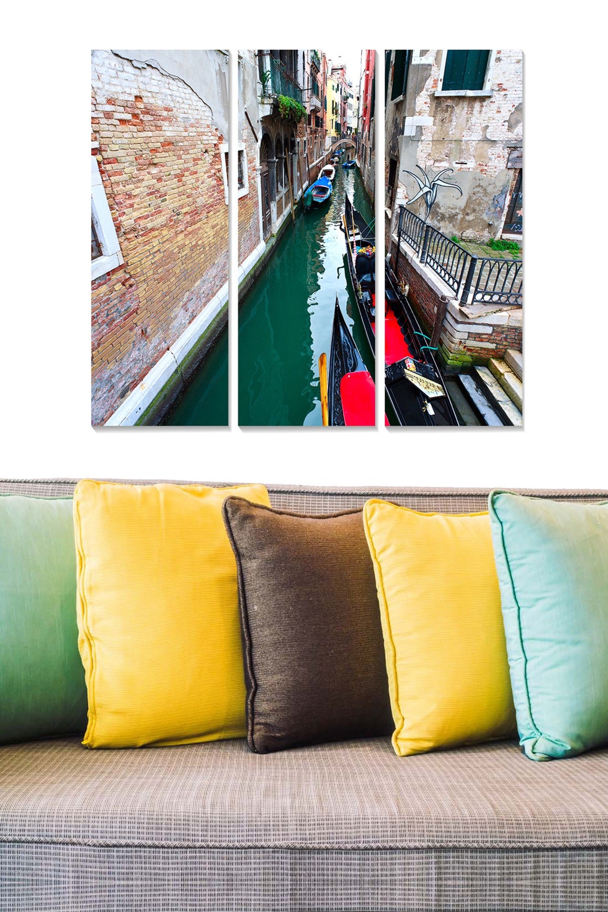 Quadro Decorativo em MDF Multicolor – Conjunto de 3 Peças (20x50 cm cada), Tamanho Total 70x50 cm, Espessura 3 mm