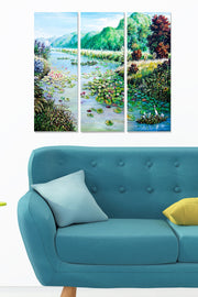 Quadro Decorativo em MDF Multicolor – Conjunto de 3 Peças, 70x50 cm (100% MDF, 3 mm)