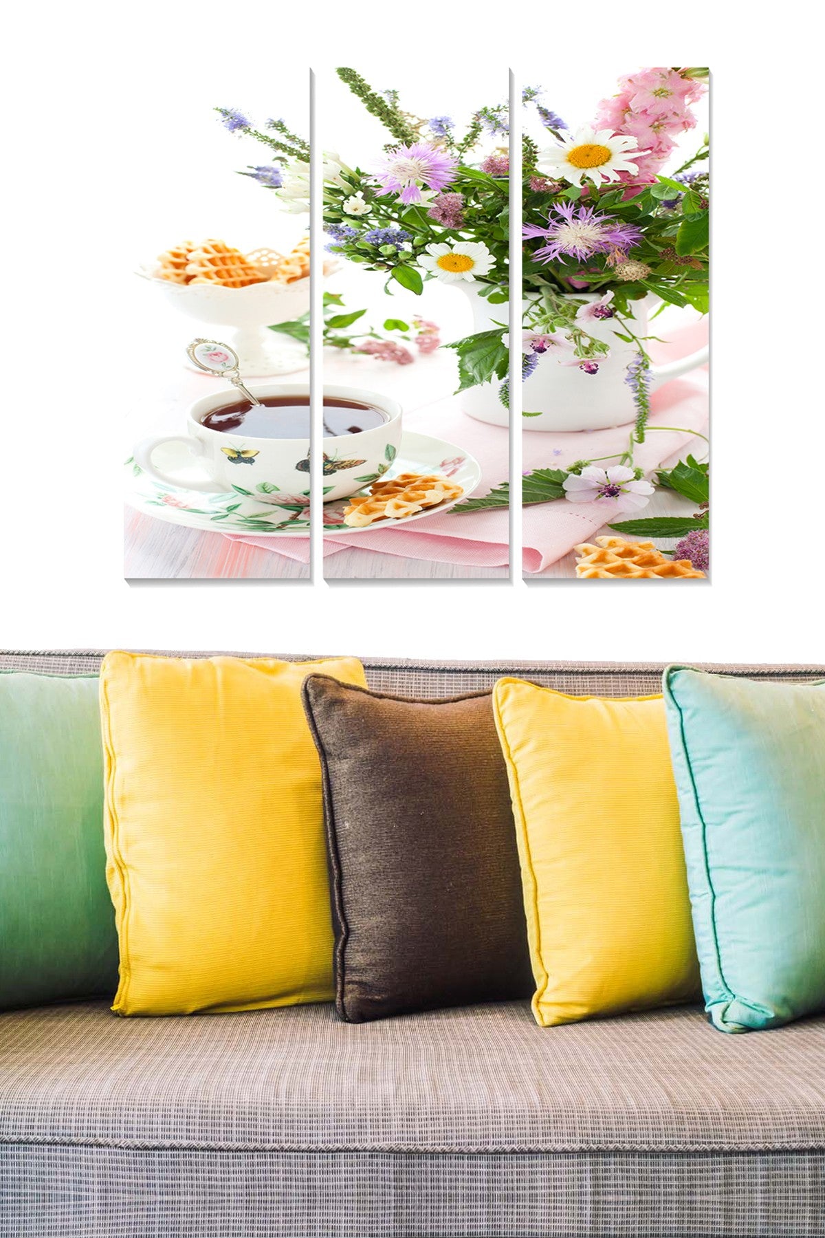 Tríptico Decorativo em MDF (3 Peças) Multicolor – 70x50 cm (3x 20x50 cm)