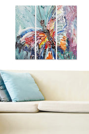 Quadro Decorativo em MDF Multicolor – Conjunto de 3 Peças (20x50 cm cada), Tamanho Total 70x50 cm, MDF 100% 3 mm