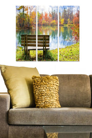 Quadro Decorativo em MDF Multicolor – Conjunto 3 Peças (20x50 cm cada | Total 70x50 cm) – 100% MDF 3 mm – MDF986347