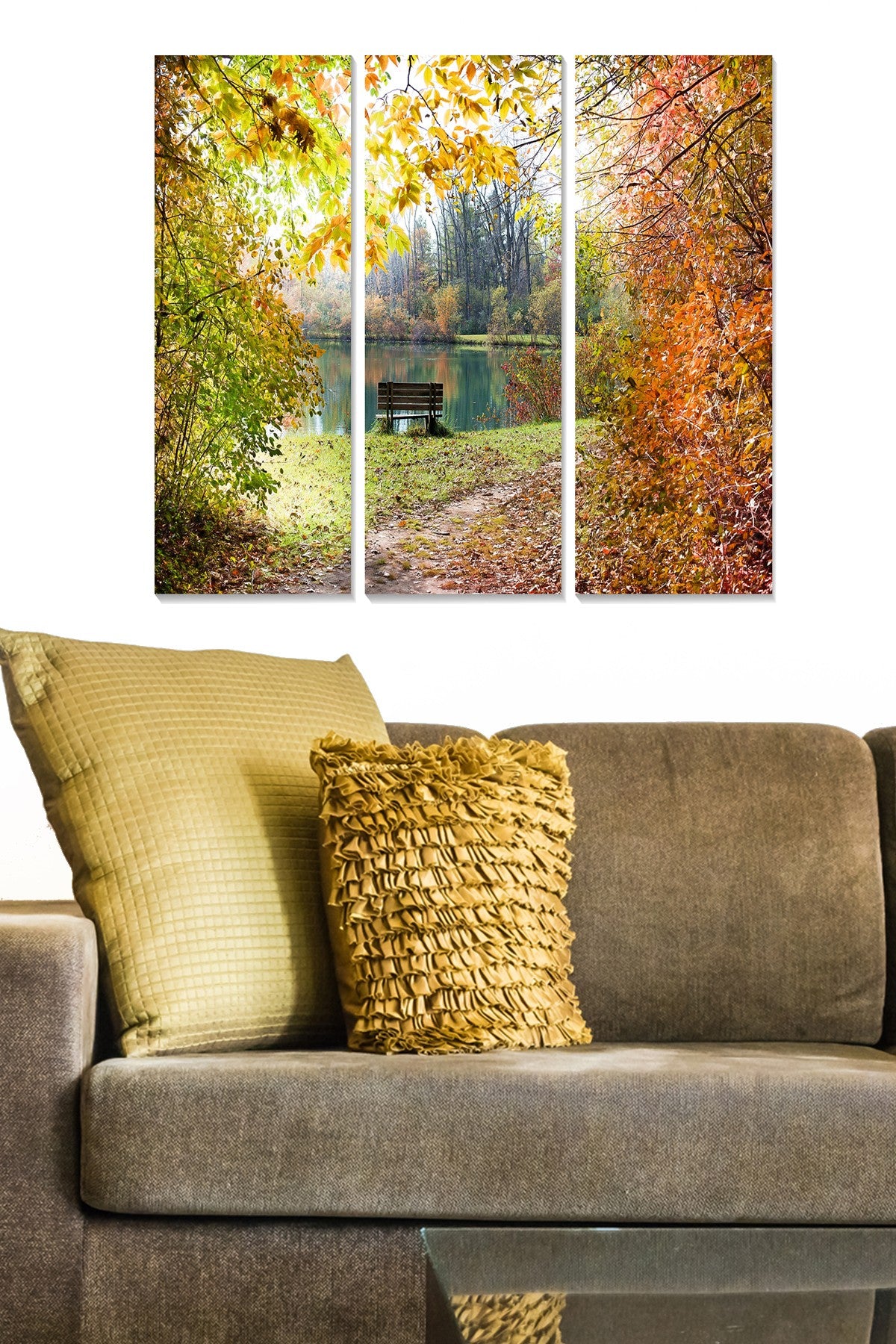 Quadro Decorativo em MDF Multicolor – Conjunto de 3 Peças (20 x 50 cm cada, total 70 x 50 cm), espessura 3 mm