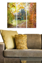 Quadro Decorativo em MDF Multicolor – Conjunto de 3 Peças (20 x 50 cm cada, total 70 x 50 cm), espessura 3 mm