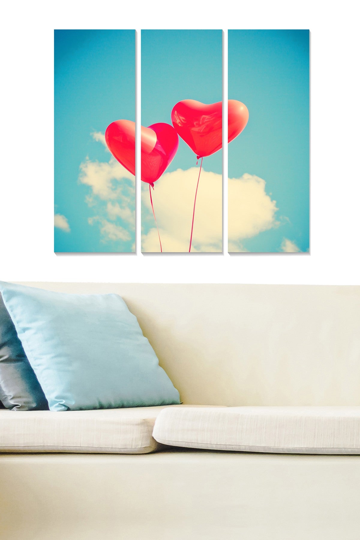 Quadro Decorativo em MDF Multicolorido (3 Peças) – 20x50 cm cada, total 70x50 cm, espessura 3 mm
