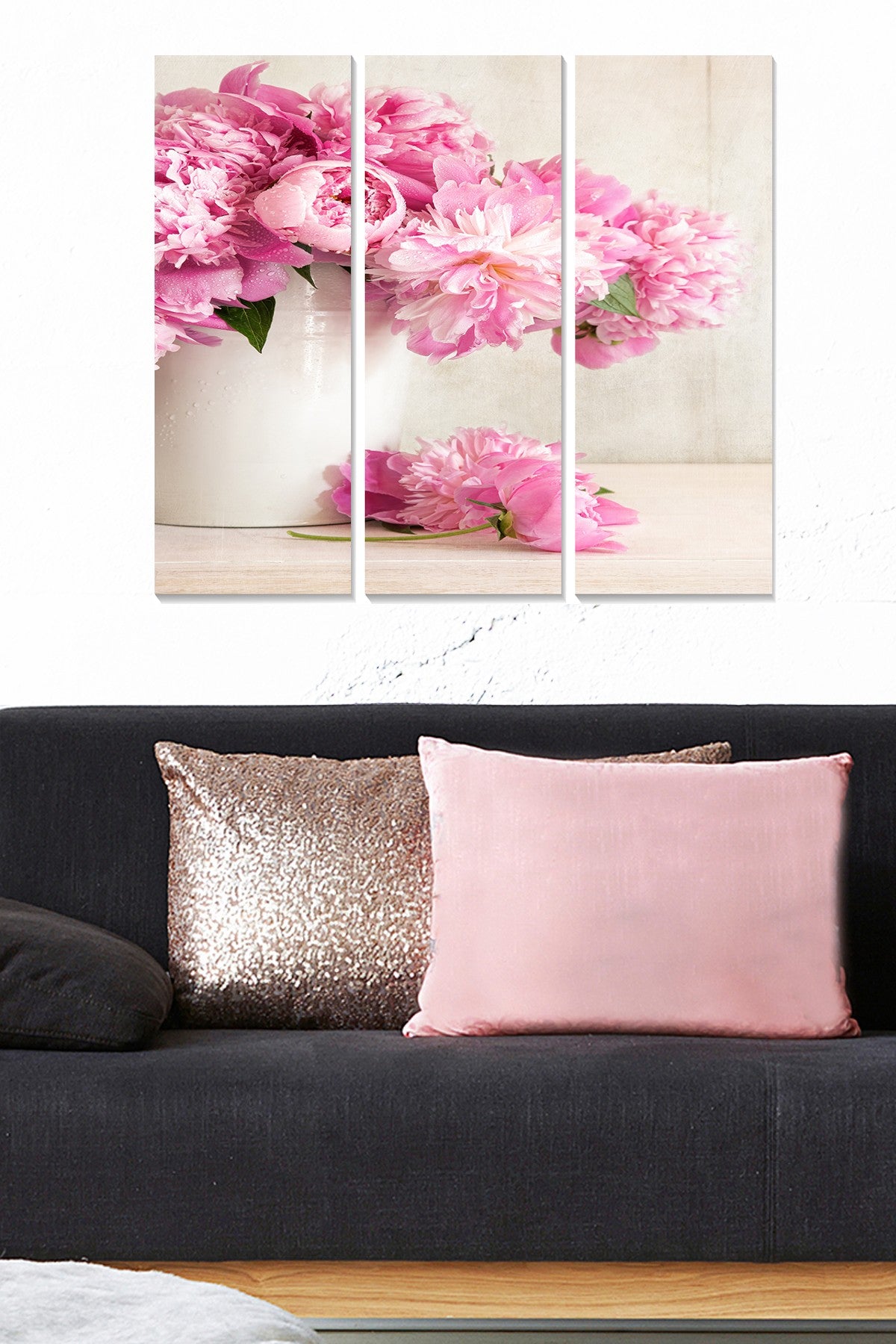 Quadro Decorativo em MDF Multicolor – Conjunto de 3 Peças (20x50 cm cada, 70x50 cm total, 3 mm) – MDF9990739