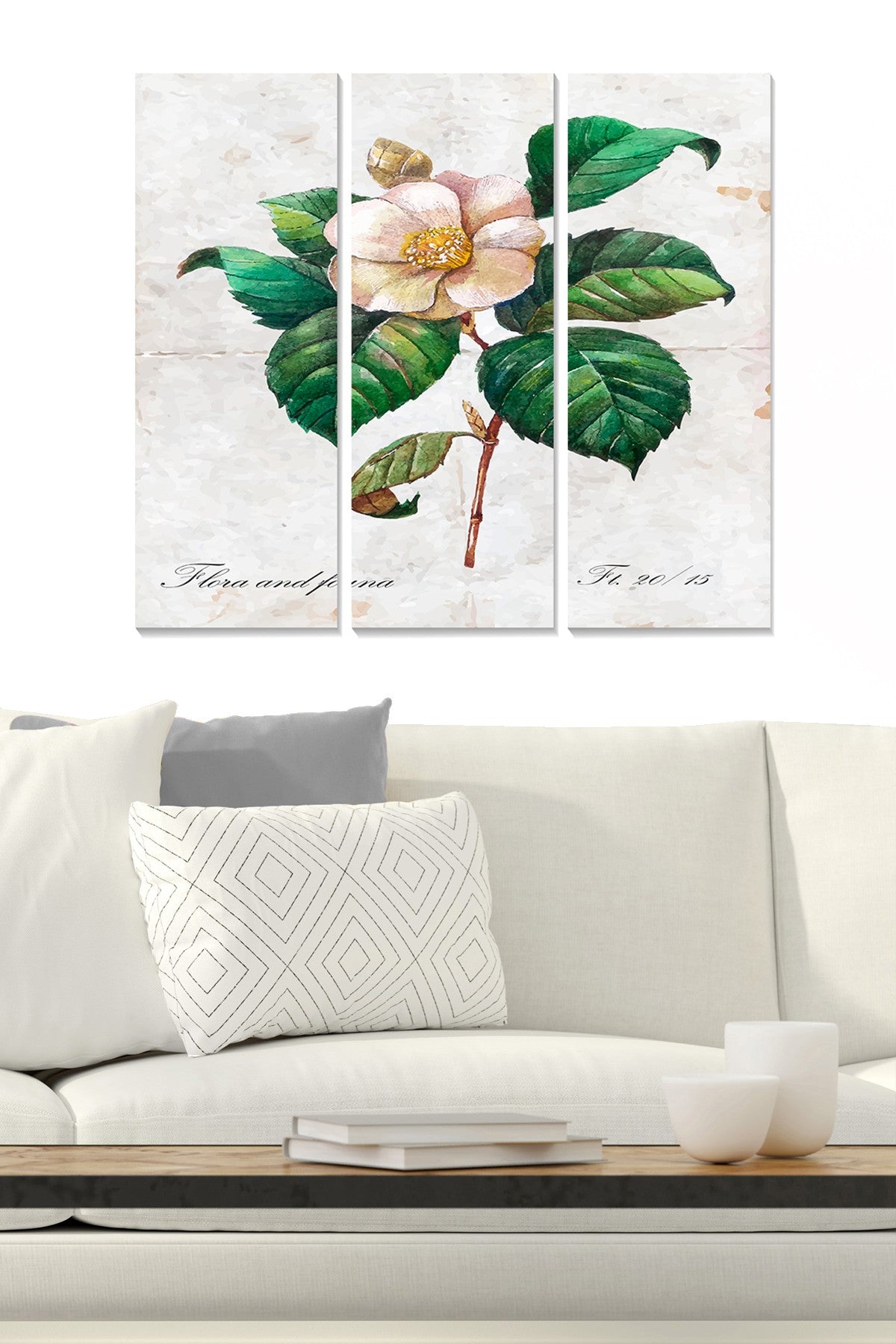 Conjunto de Quadros Decorativos em MDF (3 Peças) Multicolorido – 70x50 cm (20x50 cm cada), 3 mm (MDFD9697001)