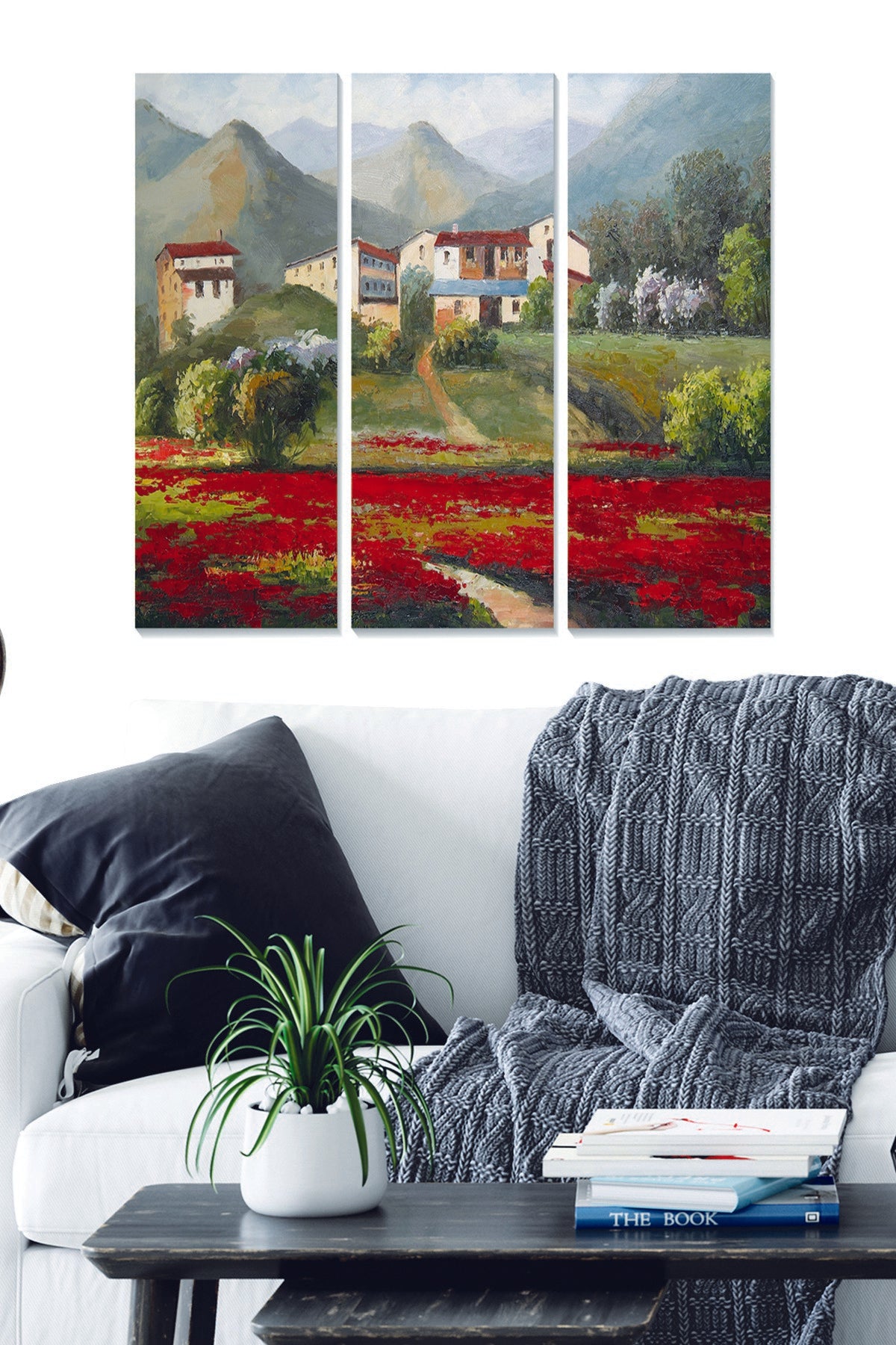 Tríptico Decorativo em MDF Multicolor – 70x50 cm (3x 20x50 cm), Espessura 3 mm