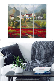 Tríptico Decorativo em MDF Multicolor – 70x50 cm (3x 20x50 cm), Espessura 3 mm