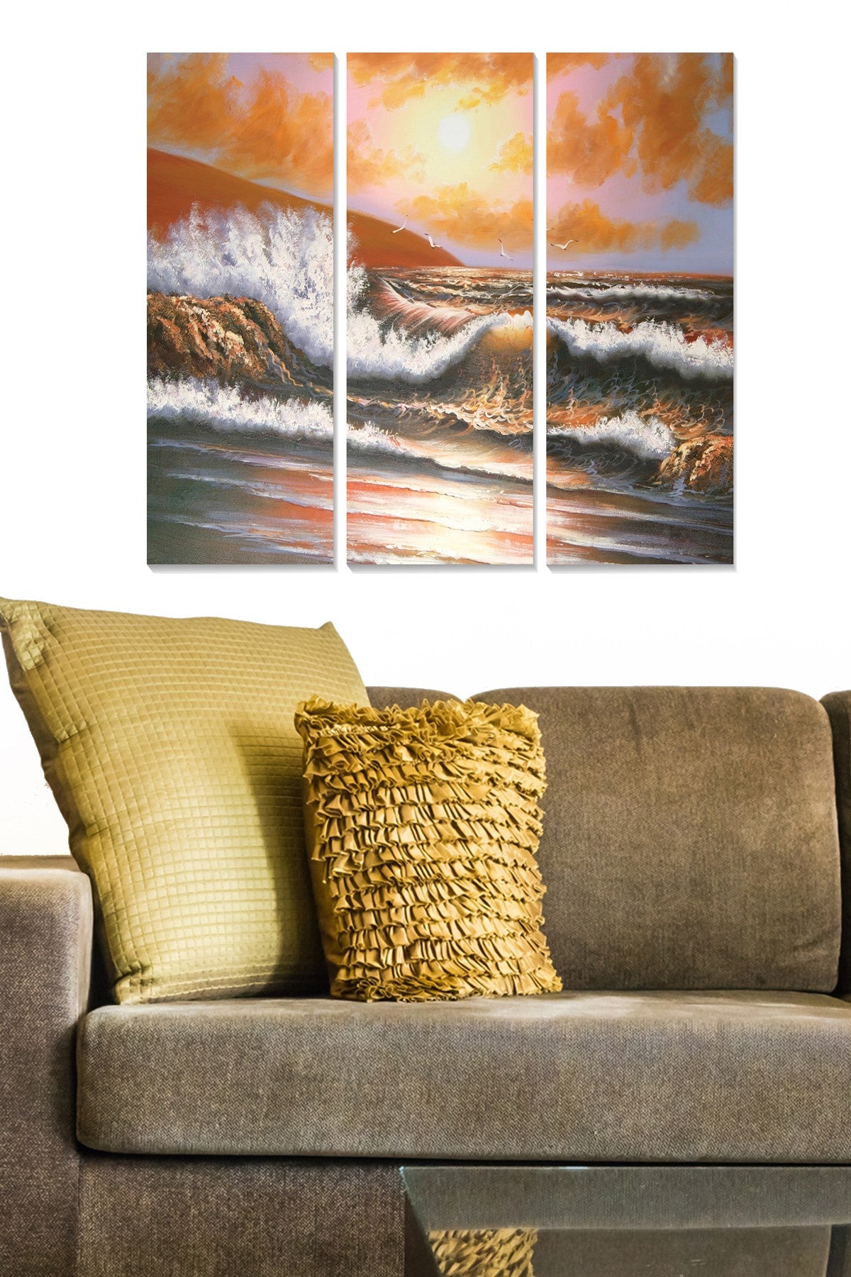 Conjunto de 3 Quadros Decorativos em MDF Multicolor — 20x50 cm cada (3 mm) | Total 70x50 cm