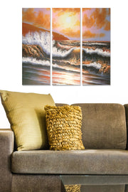 Conjunto de 3 Quadros Decorativos em MDF Multicolor — 20x50 cm cada (3 mm) | Total 70x50 cm