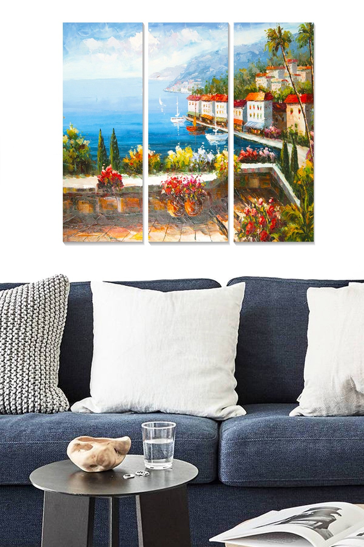 Quadro Decorativo em MDF Multicolor (3 Peças) – 70 x 50 cm