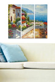 Quadro Decorativo em MDF Multicolor – Conjunto de 3 Peças (20x50 cm cada), Tamanho Total 70x50 cm, 100% MDF 3 mm