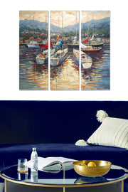 Conjunto de 3 Quadros Decorativos em MDF 100% Multicolorido – 70x50 cm (3 mm)