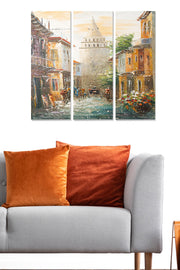 Conjunto de Quadros Decorativos em MDF Multicolor – 3 Peças (3 mm), 3x 20x50 cm, Total 70x50 cm