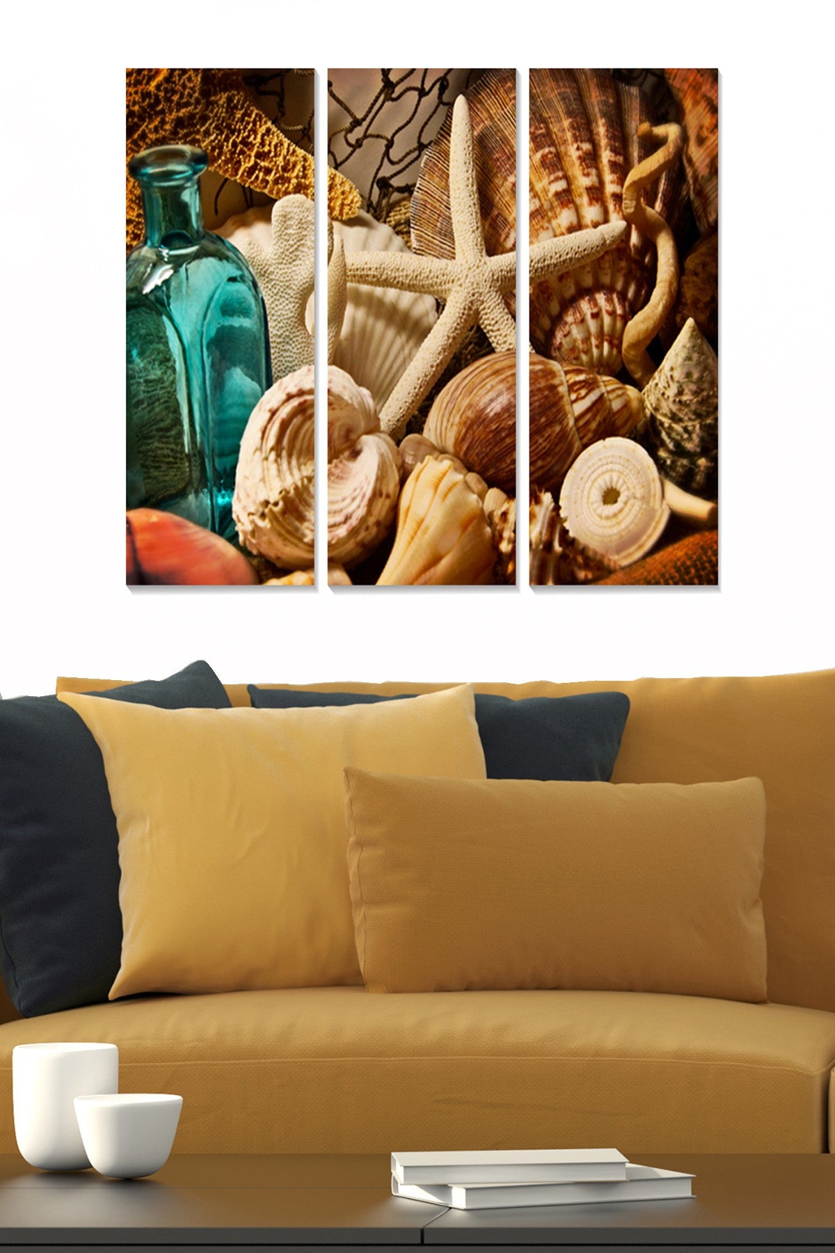 Tríptico Decorativo em MDF Multicolor, 70x50 cm (3 Peças, 3 mm)