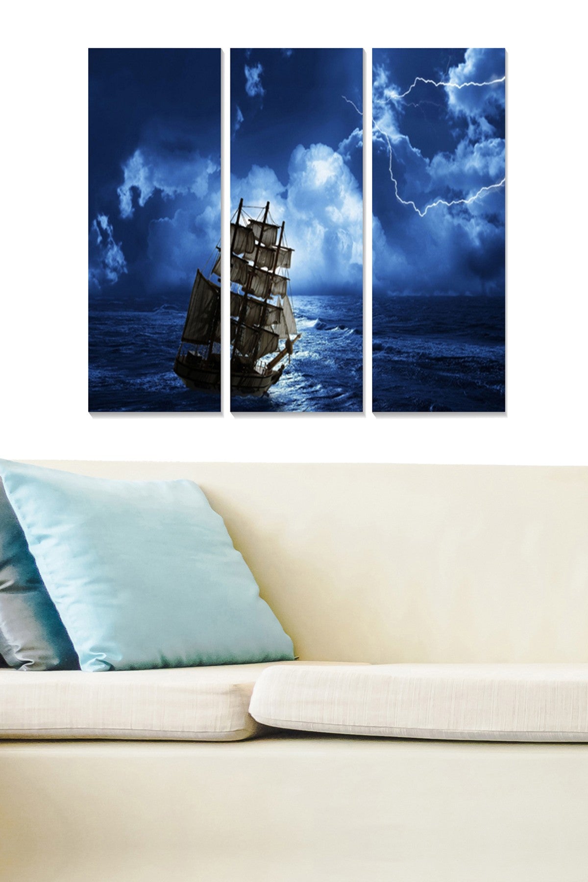 Quadro Decorativo MDF Multicolor – Conjunto 3 Peças (20x50 cm cada, total 70x50 cm), 3 mm – MDFFTR1009