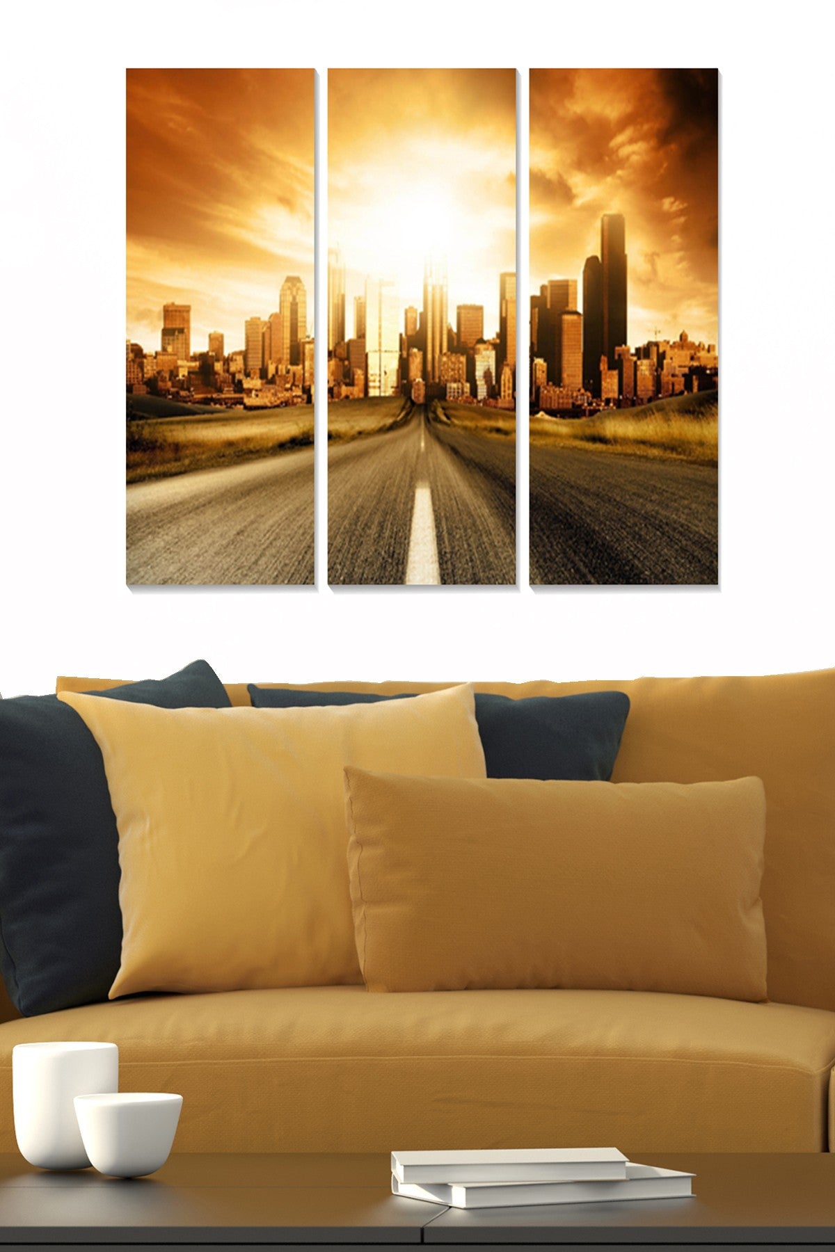 Quadro Decorativo em MDF Multicolor – Conjunto 3 Peças (70x50 cm) | 100% MDF 3 mm