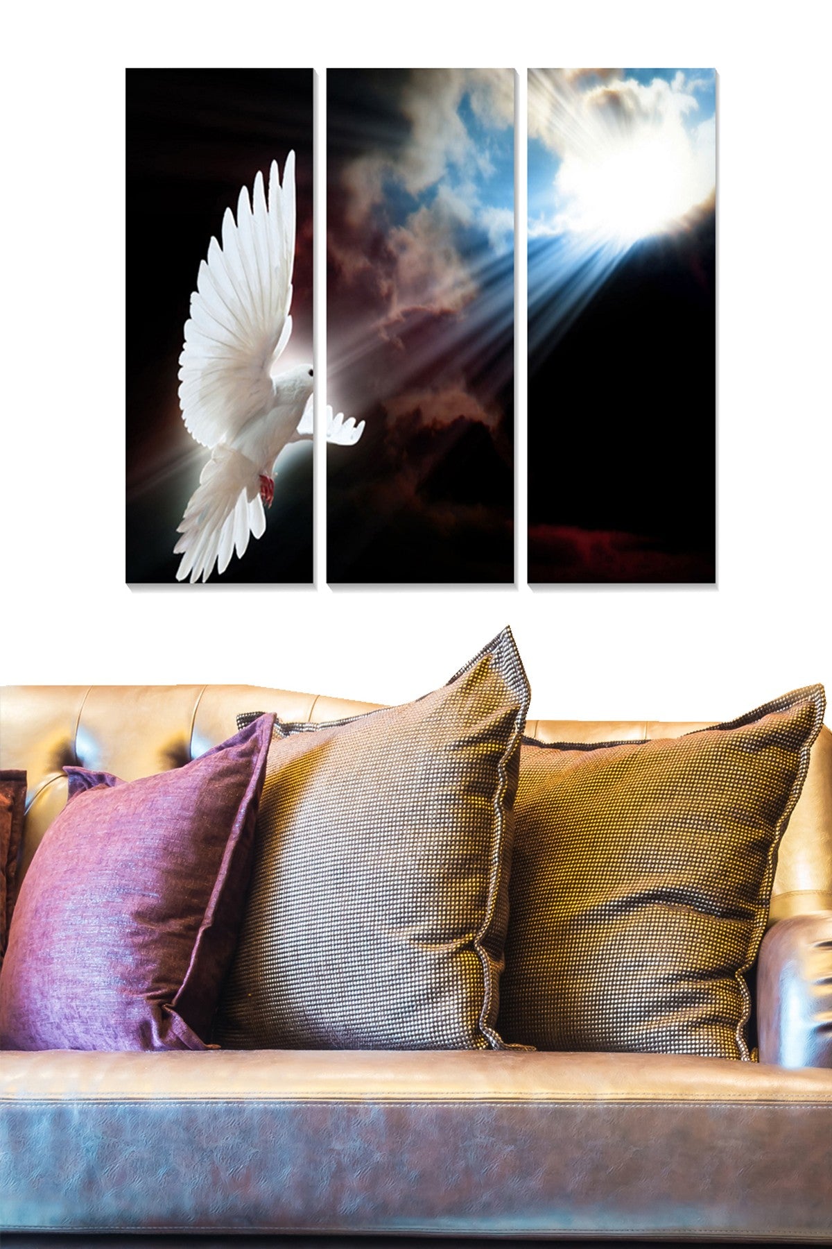 Tríptico Decorativo em MDF Multicolor 70x50 cm (3 Peças, 3 mm)