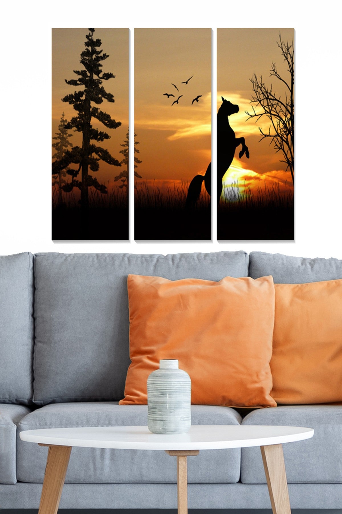 Quadro Decorativo em MDF Multicolor (Conjunto 3 Peças) 70 x 50 cm | 3 mm