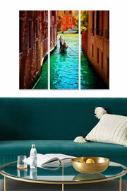 Tríptico Decorativo 100% MDF Multicolor – 3 Peças, 70 x 50 cm (Total), Espessura 3 mm