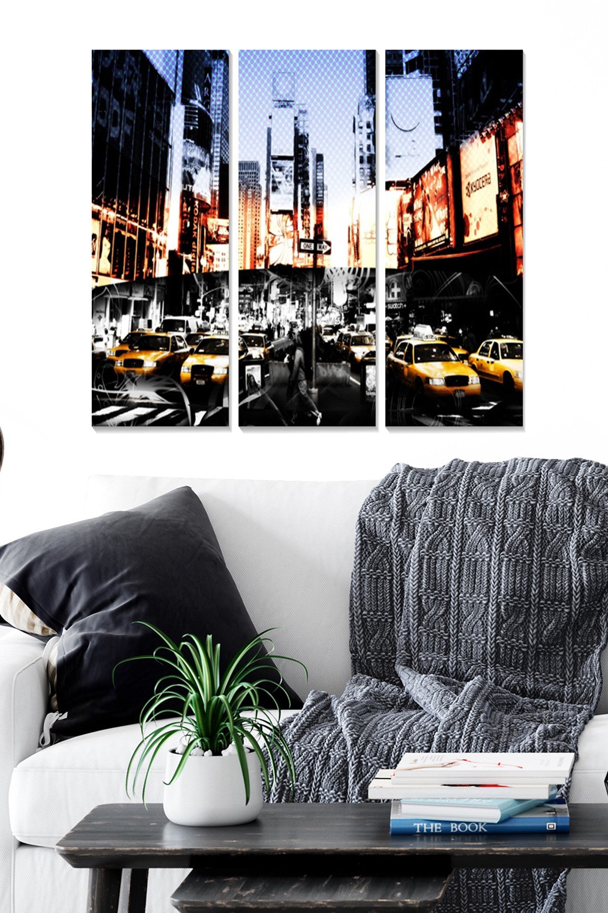 Quadro Decorativo em MDF Multicolor – Conjunto de 3 Peças (20x50 cm cada) | Tamanho Total 70x50 cm | 100% MDF 3 mm