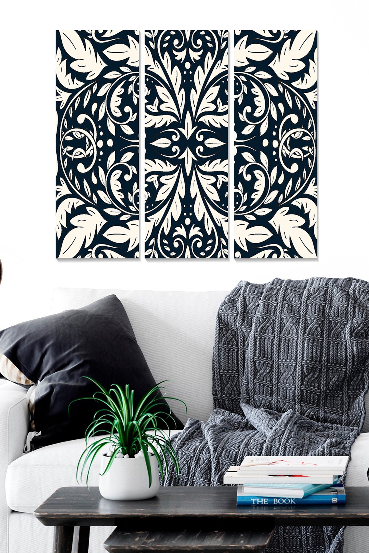 Quadro Decorativo em MDF Multicor — Conjunto 3 Peças (20 x 50 cm cada) | Tamanho Total 70 x 50 cm | Espessura 3 mm