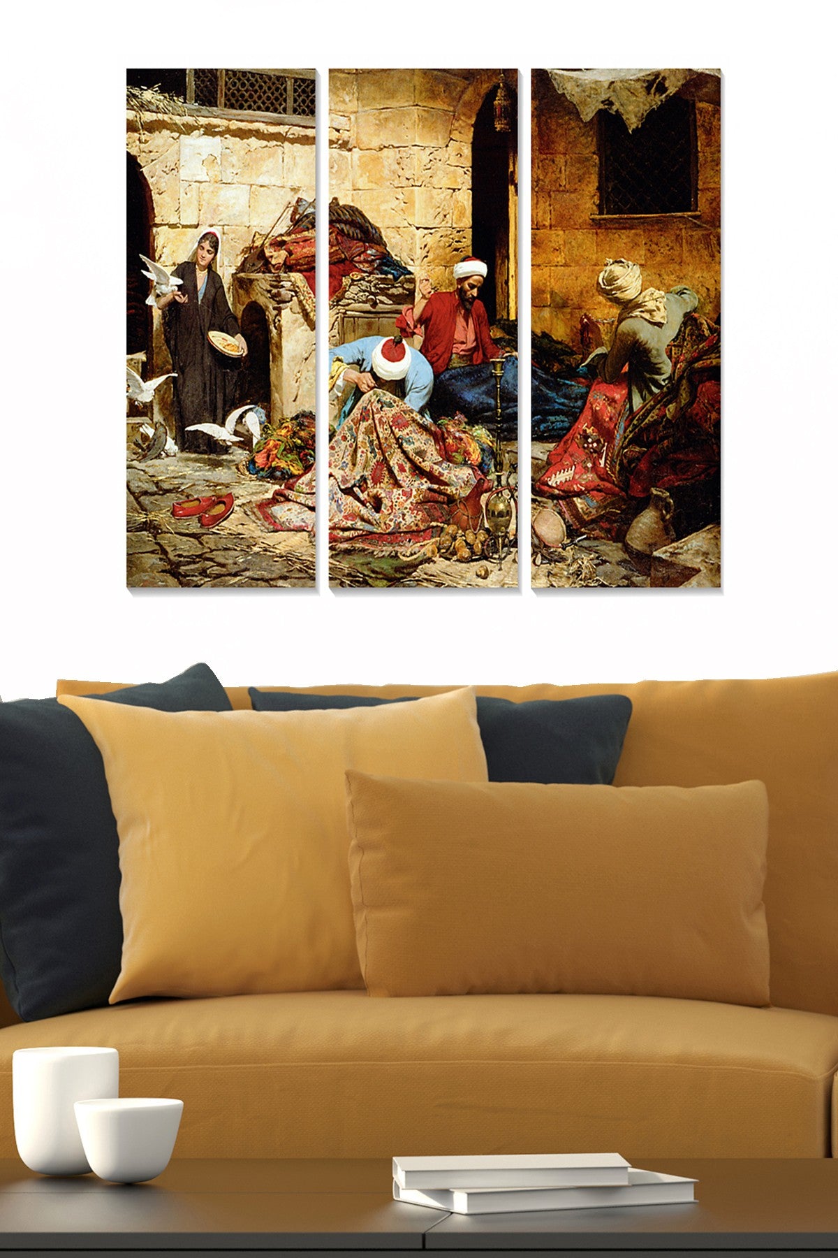 Conjunto de Quadros Decorativos em MDF Multicor (3 Peças) – 70x50 cm, Espessura 3 mm