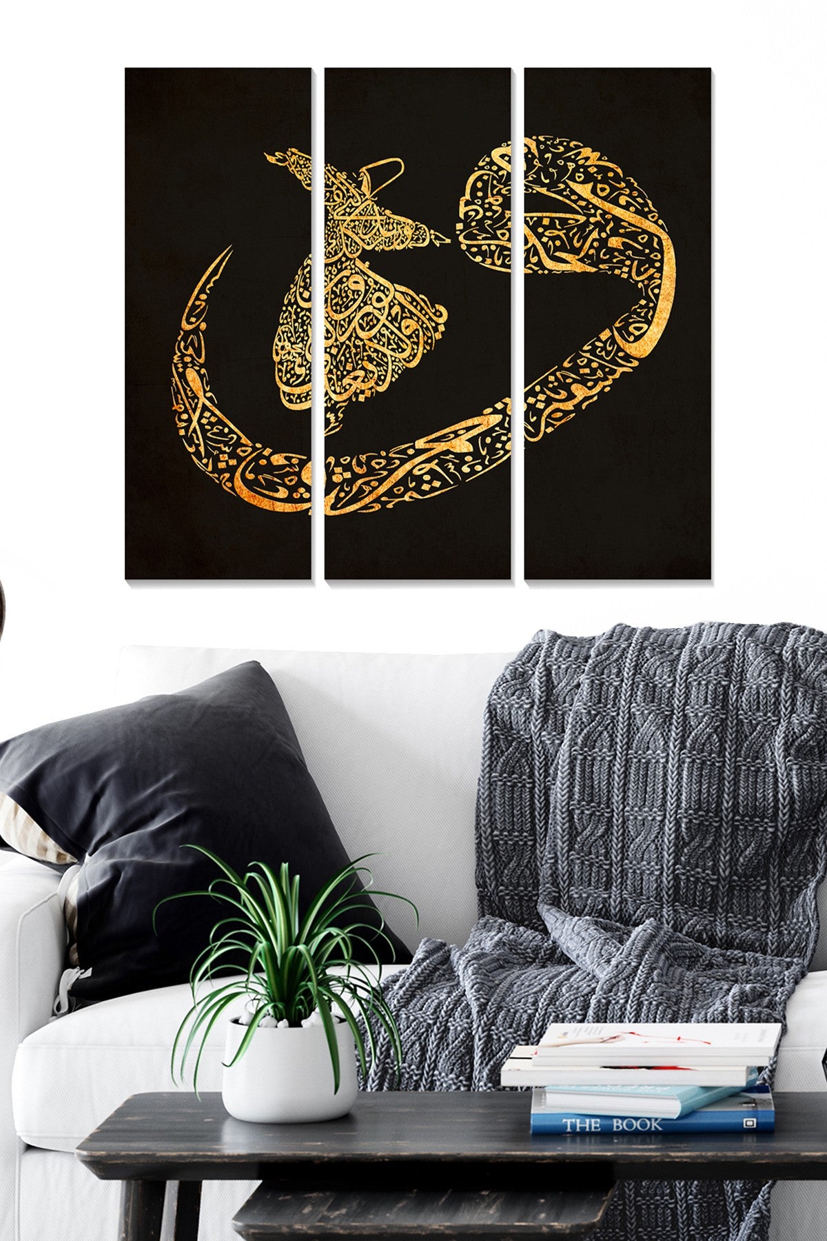 Quadro Decorativo em MDF Multicolor – Conjunto de 3 Peças (20x50 cm cada, total 70x50 cm), MDF 3 mm