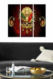 Quadro Decorativo em MDF 100% – Conjunto de 3 Peças, Multicolor, 70x50 cm (Total), 3 mm