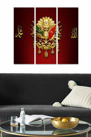 Quadro Decorativo em MDF (3 Peças) Multicolor – 70 x 50 cm (3×20 x 50 cm), Espessura 3 mm