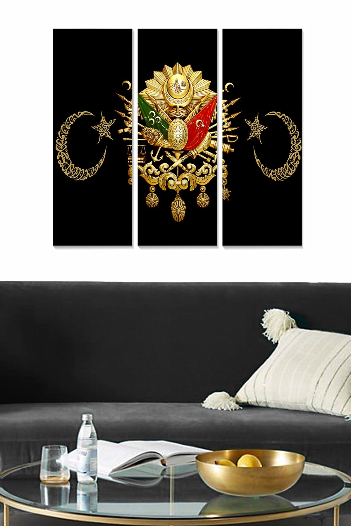 Quadro Decorativo em MDF Multicolor (Conjunto de 3 Peças) – Tamanho Total 70 x 50 cm, Espessura 3 mm