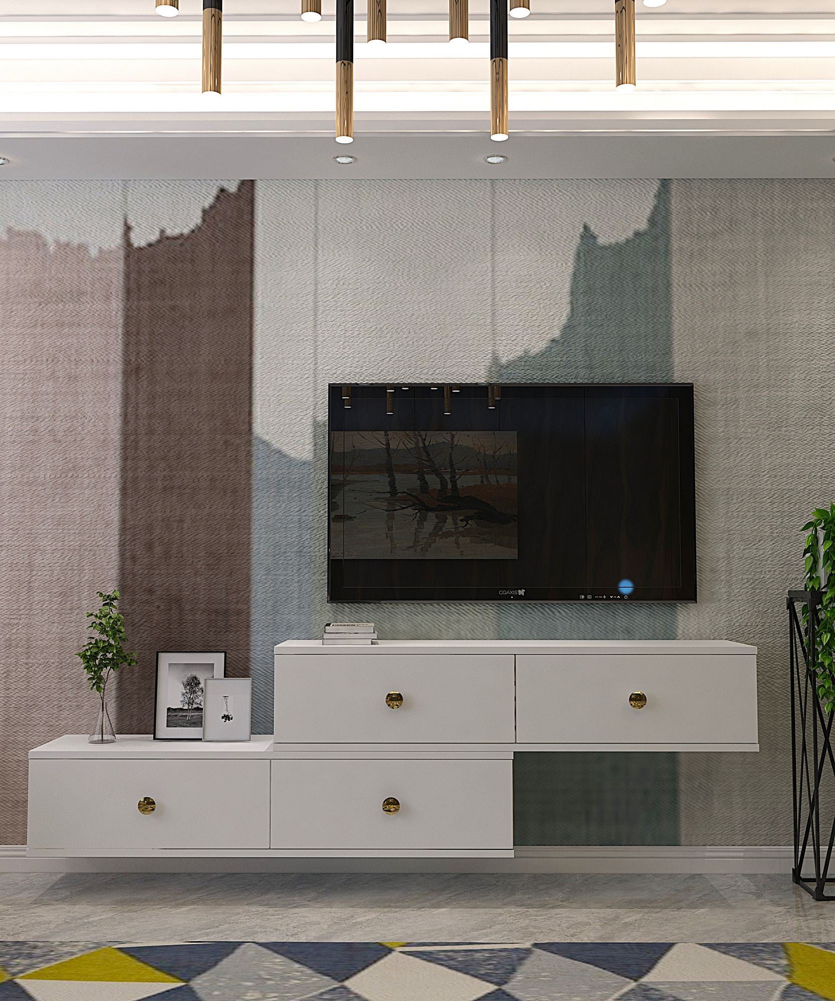 Móvel de TV-Zuzu Double-Branco