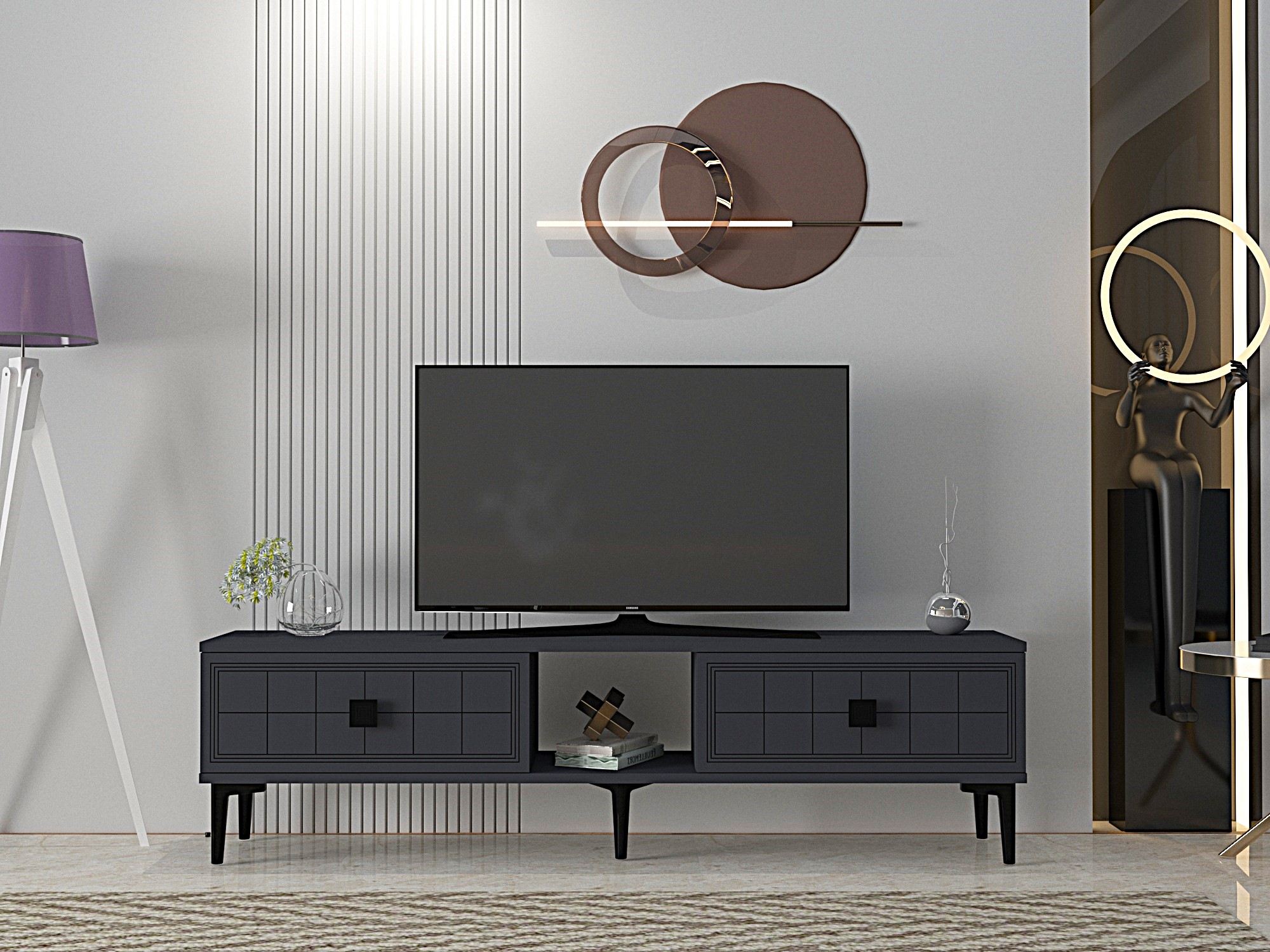 Móvel de TV-Yuka 150-Antracite