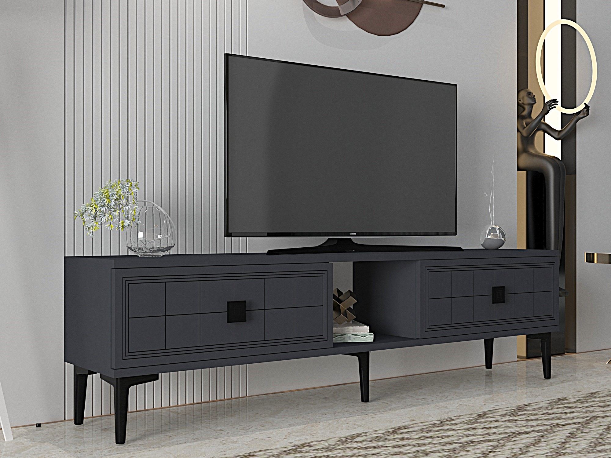 Móvel de TV-Yuka 150-Antracite
