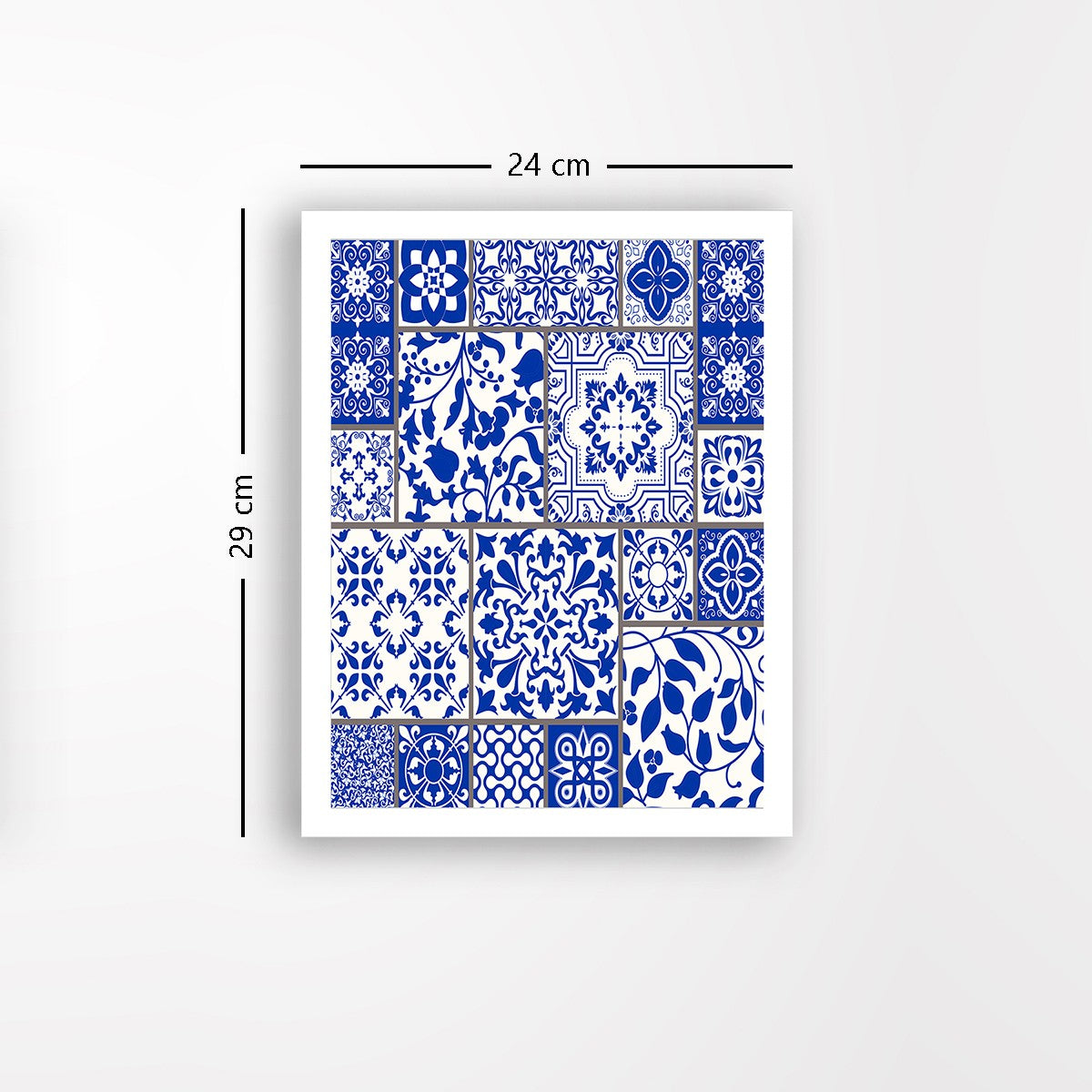 Quadro Decorativo MDF Emoldurado - Arte Multicolor 24x29cm com Moldura de Madeira 2cm