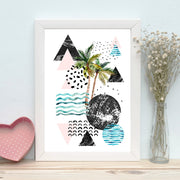 Quadro Decorativo MDF Emoldurado - Arte Multicolor 24x29cm com Moldura de Madeira 2cm