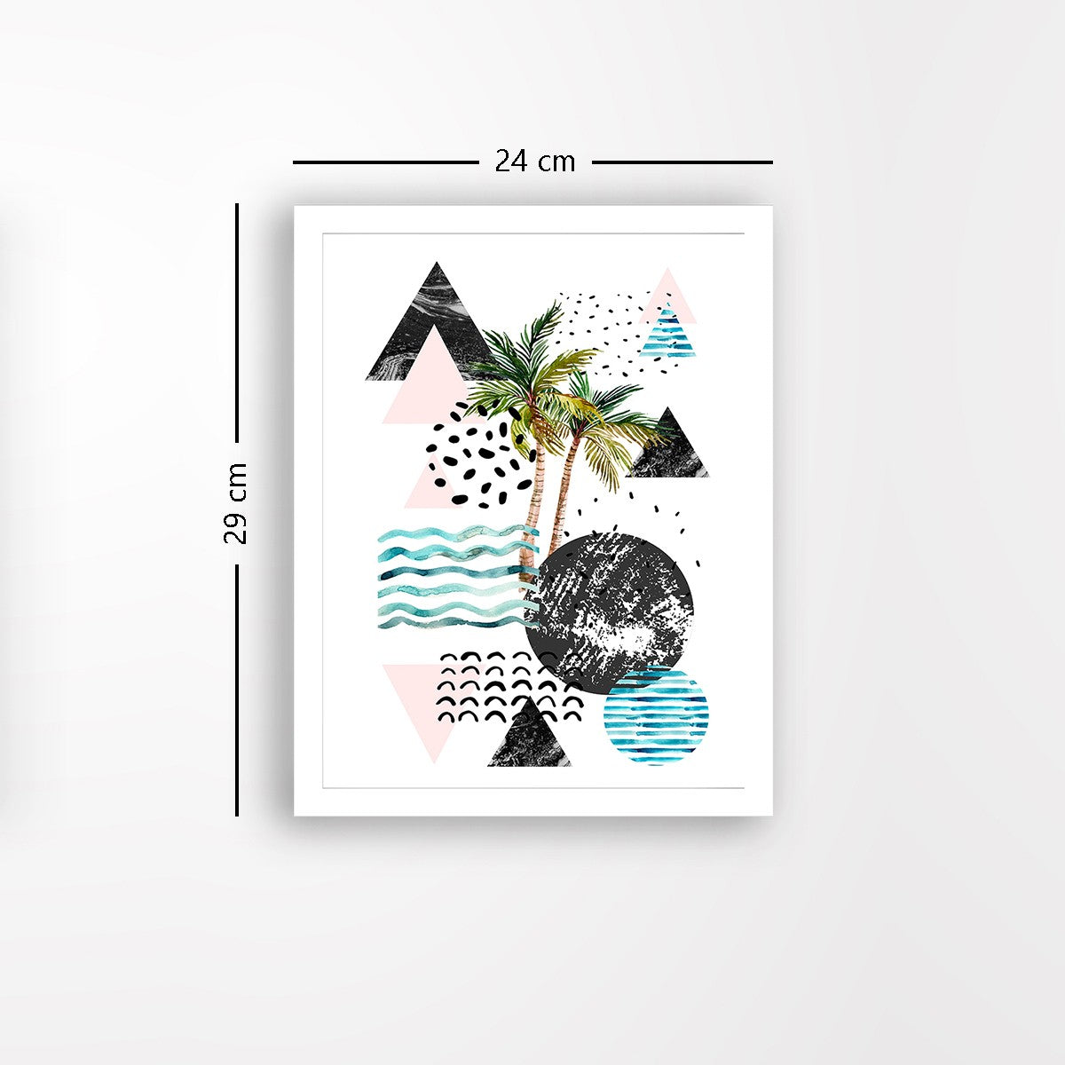 Quadro Decorativo MDF Emoldurado - Arte Multicolor 24x29cm com Moldura de Madeira 2cm