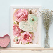 Quadro Decorativo MDF Emoldurado - Arte Multicolor 24x29cm com Moldura de Madeira 2cm